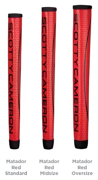 Scotty Cameron Matador Putter Grip, schwarz/rot, Midsize