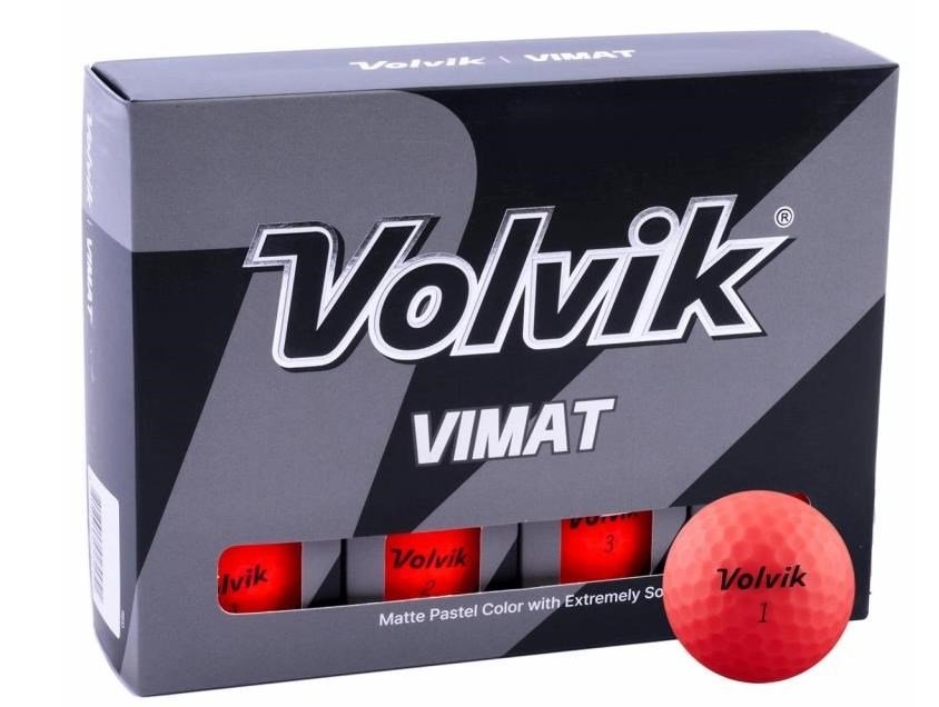 Volvik Vimat Golfbälle, rot, 12 Stk.