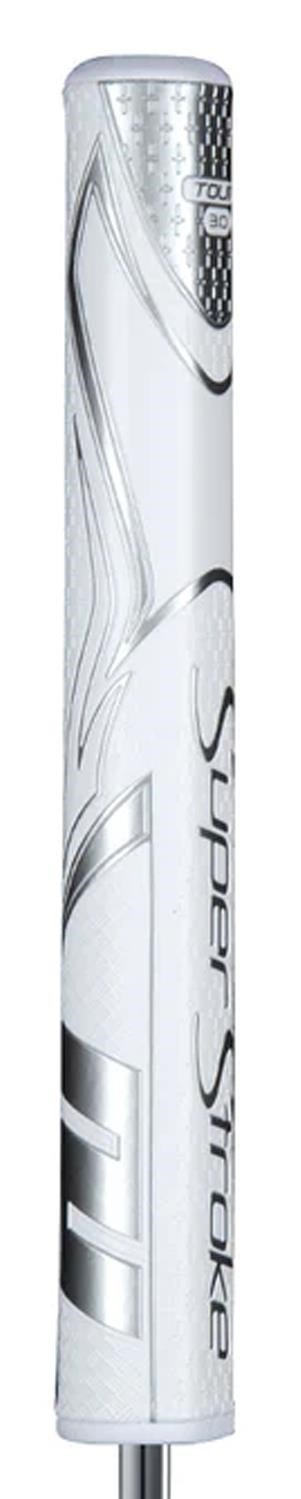 SuperStroke Zenergy Tour 3.0 putter grip, weiss/silber
