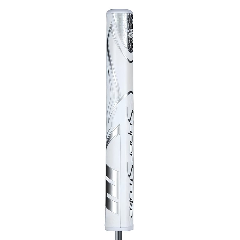 SuperStroke Zenergy Tour 3.0 putter grip, weiss/silber