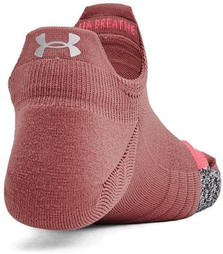Under Armour Breathe 2 No Show Tab 2pk niedrige Damensocken, Red Fusion