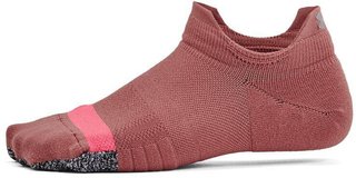 Under Armour Breathe 2 No Show Tab 2pk niedrige Damensocken, Red Fusion