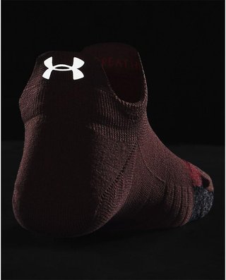 Under Armour Breathe 2 No Show Tab 2pk niedrige Damensocken, Red Fusion