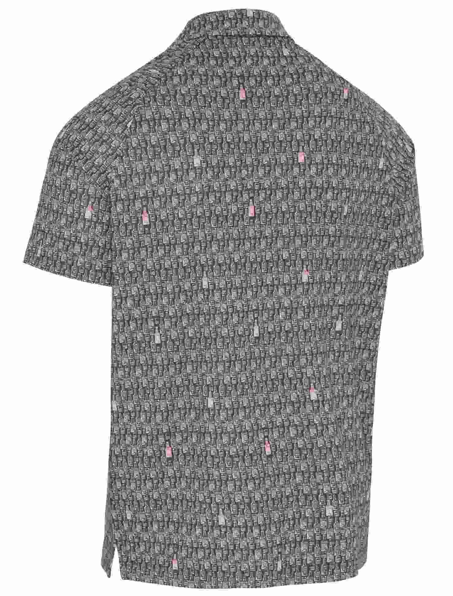 Callaway All-Over Scotch Novelty Print Herren Poloshirt, grau