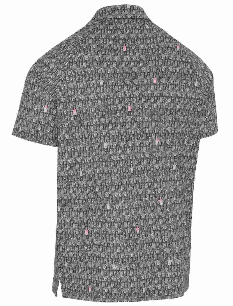 Callaway All-Over Scotch Novelty Print Herren Poloshirt, grau