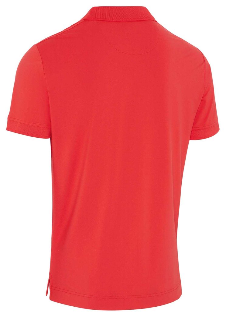 Callaway Solid Ribbed Herren Poloshirt, hibicus