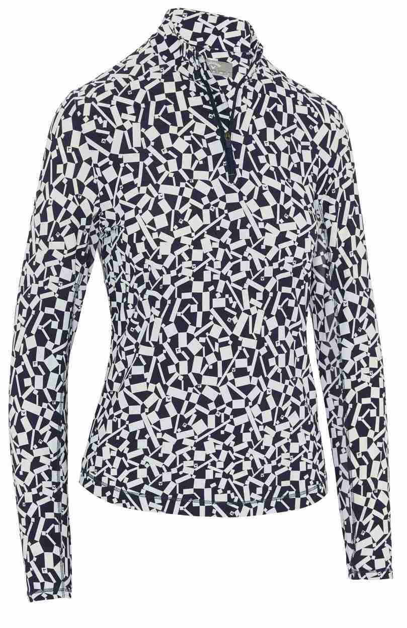 Callaway Two Tone Geo Damen Sweatshirt, dunkelblau