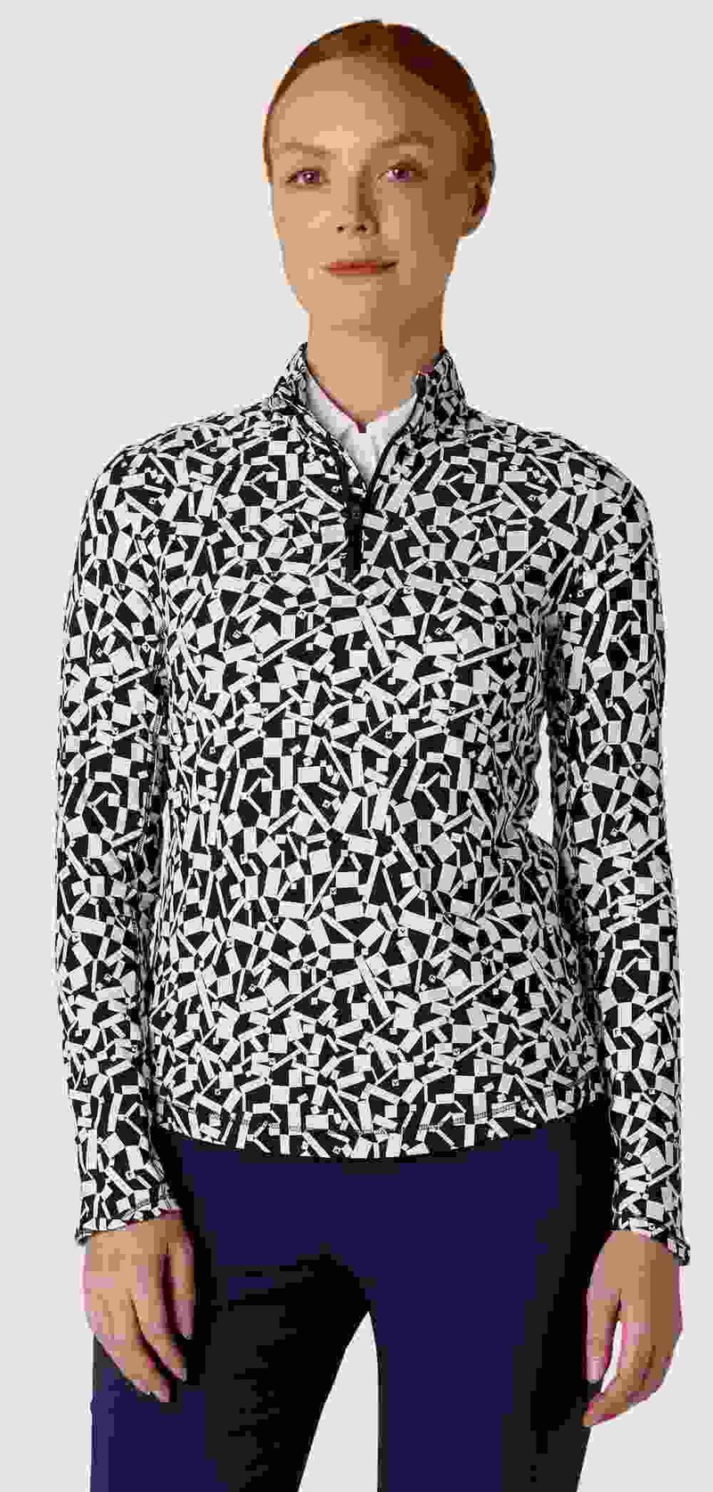 Callaway Two Tone Geo Damen Sweatshirt, dunkelblau