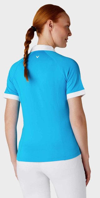 Callaway V-Placket Colorblock Damen Poloshirt, blau
