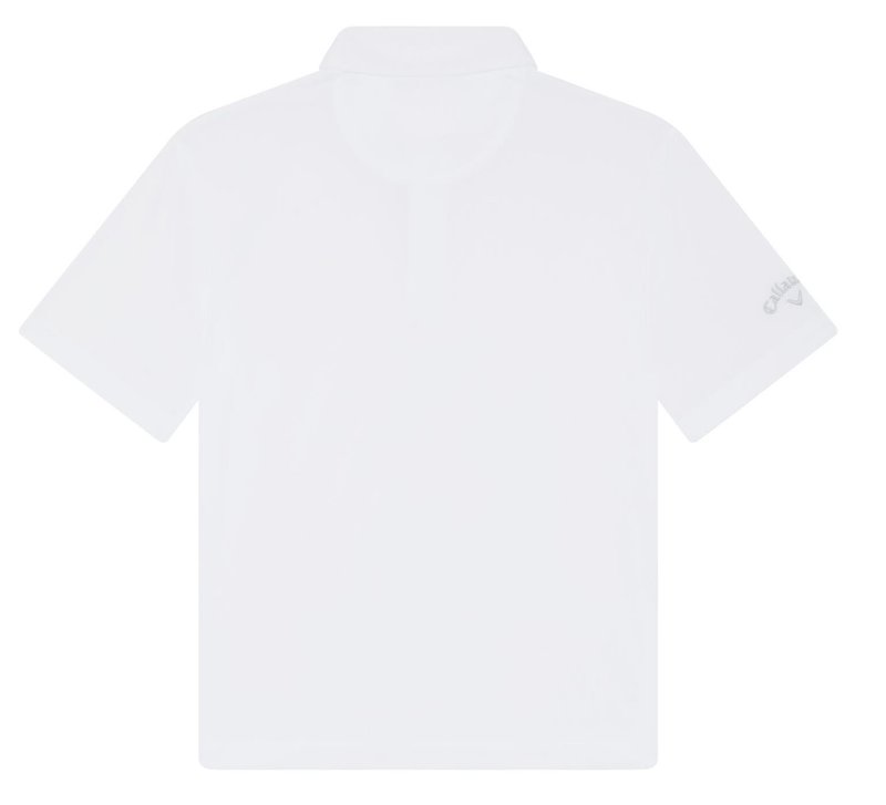 Callaway Unisex Solid Junior Poloshirt, weiss