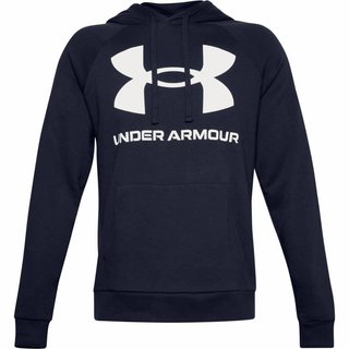 Under Armour Rival Fleece Big Logo Hoodie Herren Sweatshirt, dunkelblau