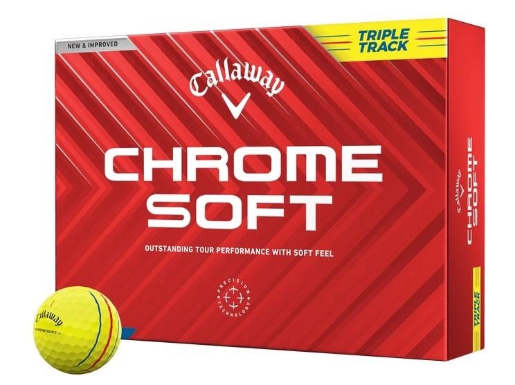 Callaway Chrome Soft Triple Track Golfbälle, gelb