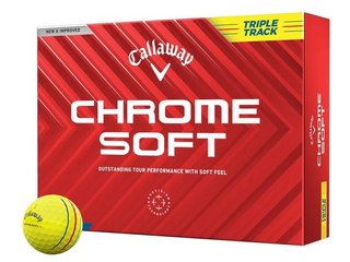 Callaway Chrome Soft Triple Track Golfbälle, gelb