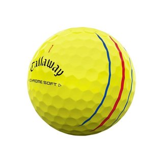 Callaway Chrome Soft Triple Track Golfbälle, gelb