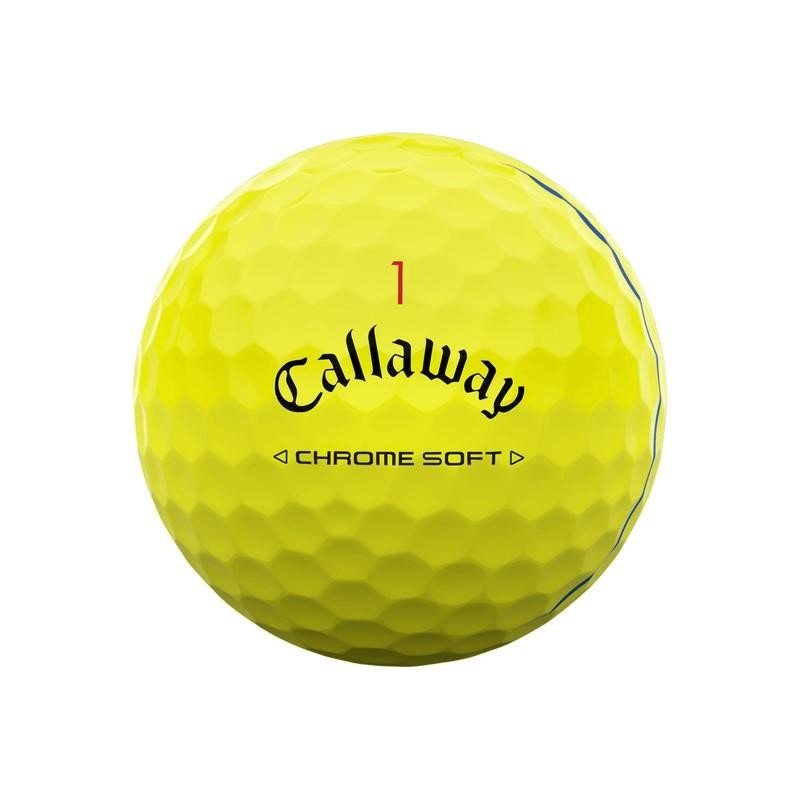 Callaway Chrome Soft Triple Track Golfbälle, gelb