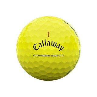Callaway Chrome Soft Triple Track Golfbälle, gelb