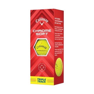 Callaway Chrome Soft Triple Track Golfbälle, gelb