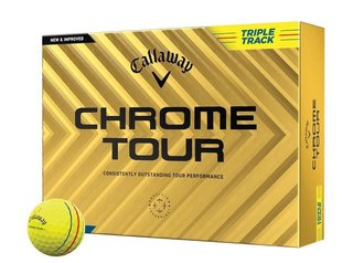 Callaway Chrome Tour Triple Track Golfbälle, gelb