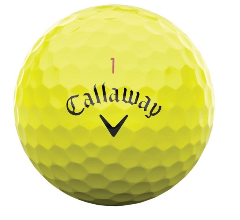 Callaway Chrome Tour Golfbälle, gelb