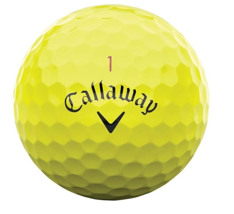 Callaway Chrome Tour Golfbälle, gelb