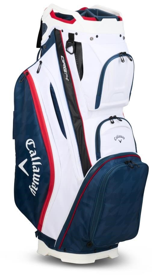 Callaway ORG 14 Cartbag, weiss/blau/houndstooth/rot