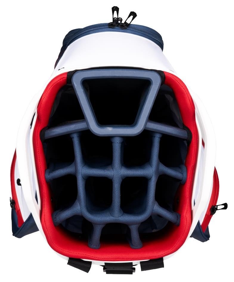Callaway ORG 14 Cartbag, weiss/blau/houndstooth/rot