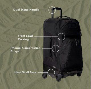 Ogio Alpha Renegade 26" 4-wheel Reisetasche, four leaf clover