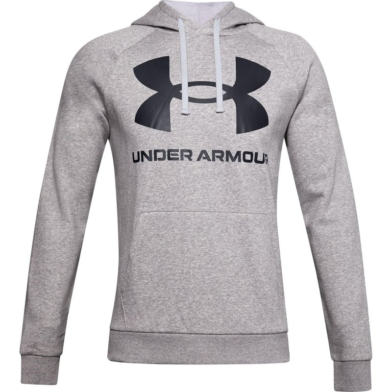 Under Armour Rival Fleece Big Logo Hoodie Herren Sweatshirt, grau
