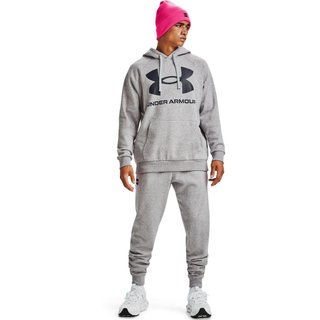 Under Armour Rival Fleece Big Logo Hoodie Herren Sweatshirt, grau