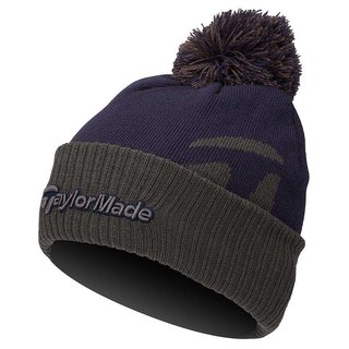 TaylorMade Bobble Beanie Herren Wintermütze, dunkelblau