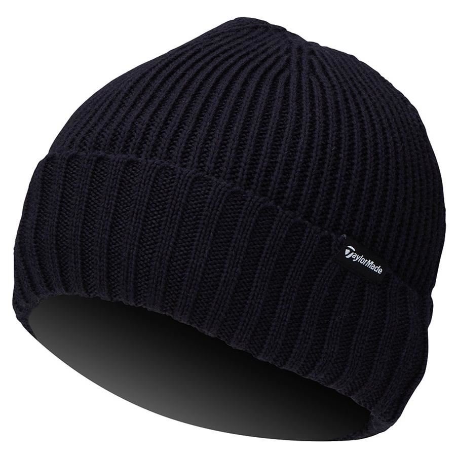 TaylorMade Ribbed Knit Herren Wintermütze, dunkelblau