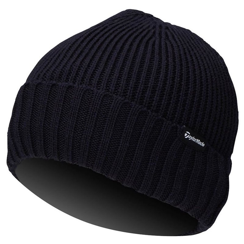 TaylorMade Ribbed Knit Herren Wintermütze, dunkelblau