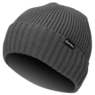 TaylorMade Ribbed Knit Herren Wintermütze, grau