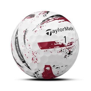 TaylorMade SpeedSoft Ink Golfbälle, rot