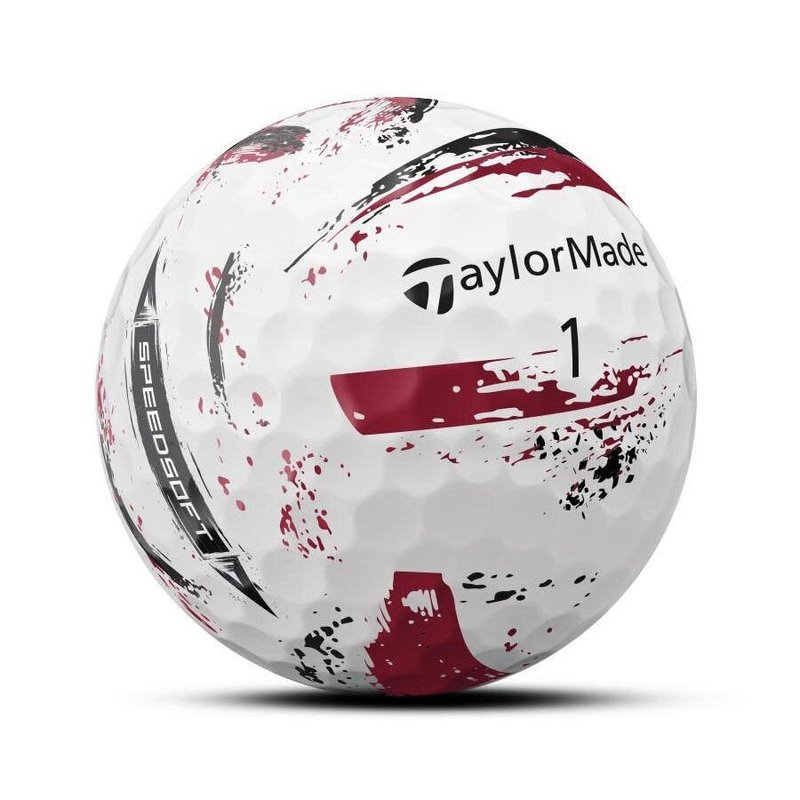 TaylorMade SpeedSoft Ink Golfbälle, rot