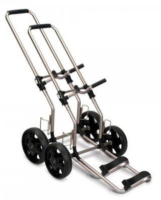 Bag Boy Rental Dual Tube manueller Trolley, Silber Aluminium