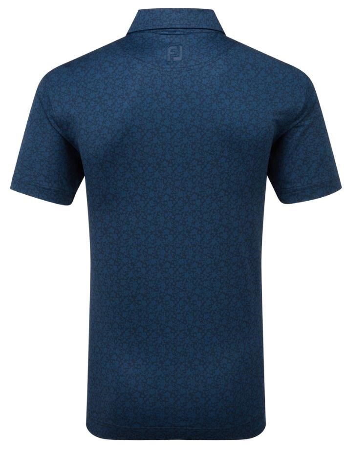 FootJoy Raker Print Lisle Herren Poloshirt, dunkelblau