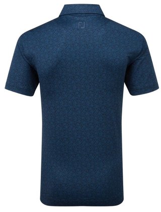 FootJoy Raker Print Lisle Herren Poloshirt, dunkelblau