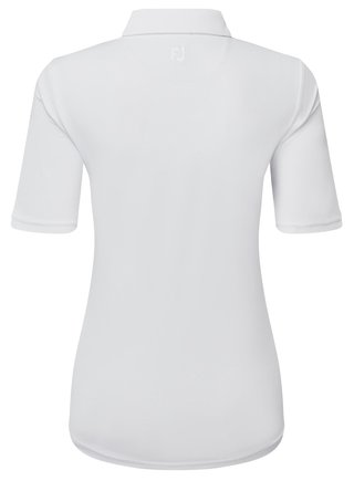 FootJoy 1/2 Sleeve Solid Pique Damen Poloshirt, weiss