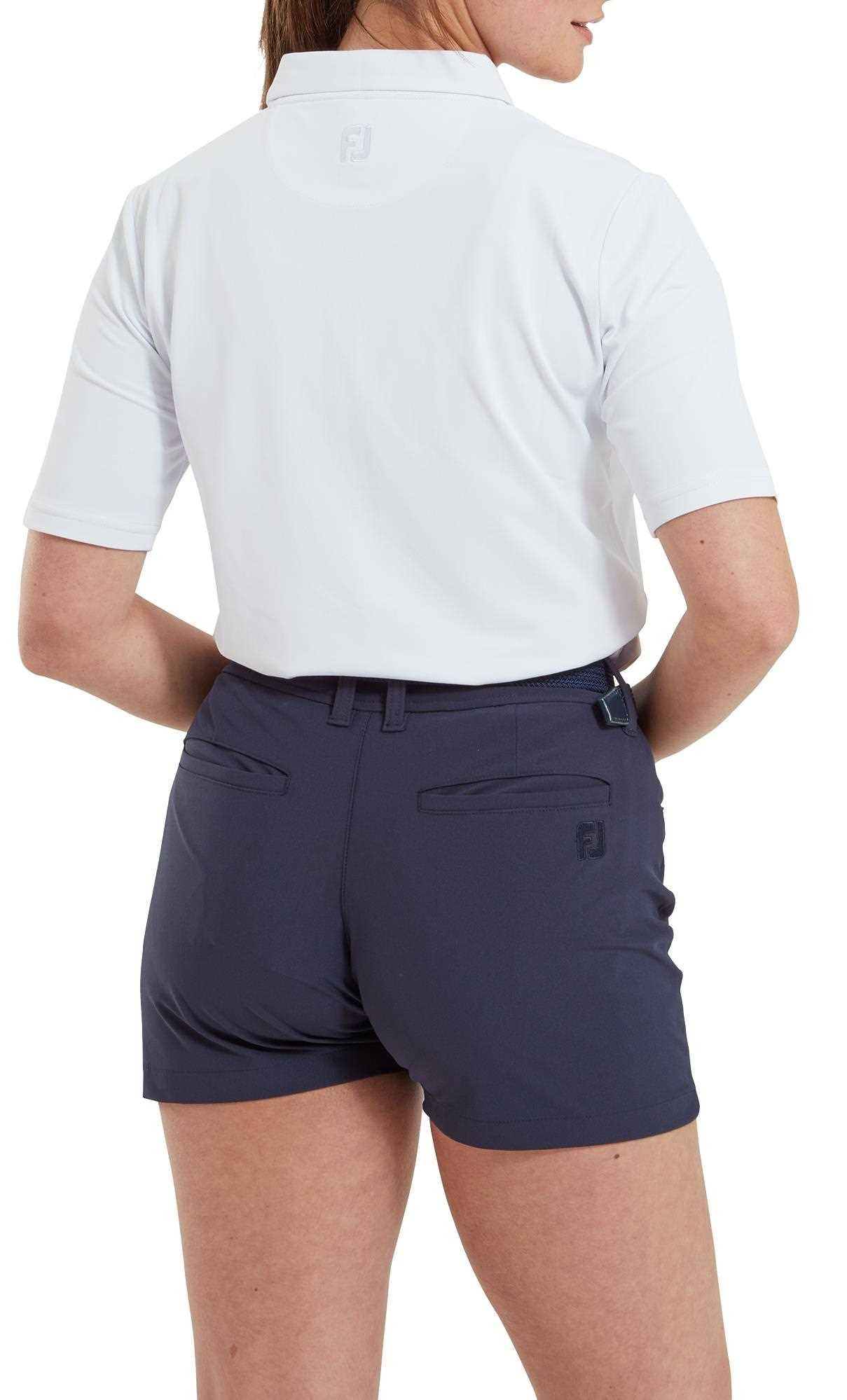 FootJoy 1/2 Sleeve Solid Pique Damen Poloshirt, weiss