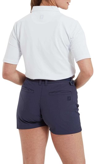 FootJoy 1/2 Sleeve Solid Pique Damen Poloshirt, weiss