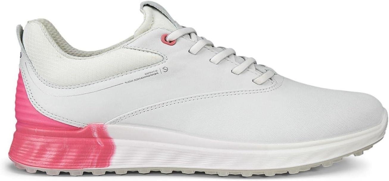Ecco S-Three Damen Golfschuhe, weiss/rosa