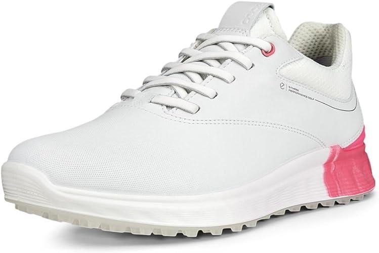 Ecco S-Three Damen Golfschuhe, weiss/rosa