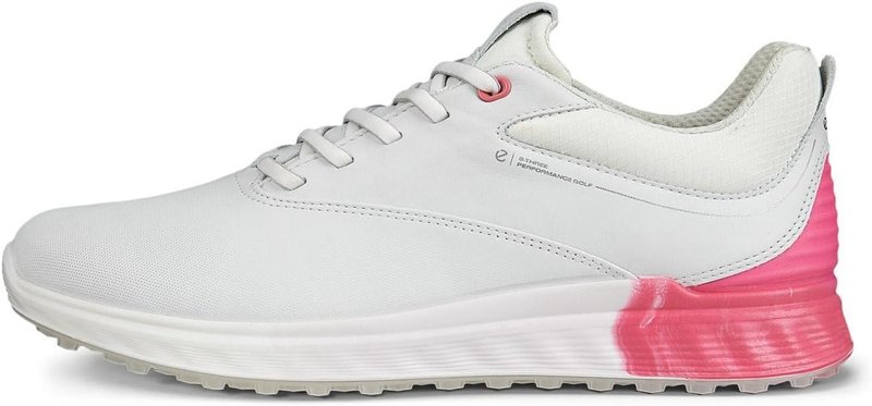 Ecco S-Three Damen Golfschuhe, weiss/rosa