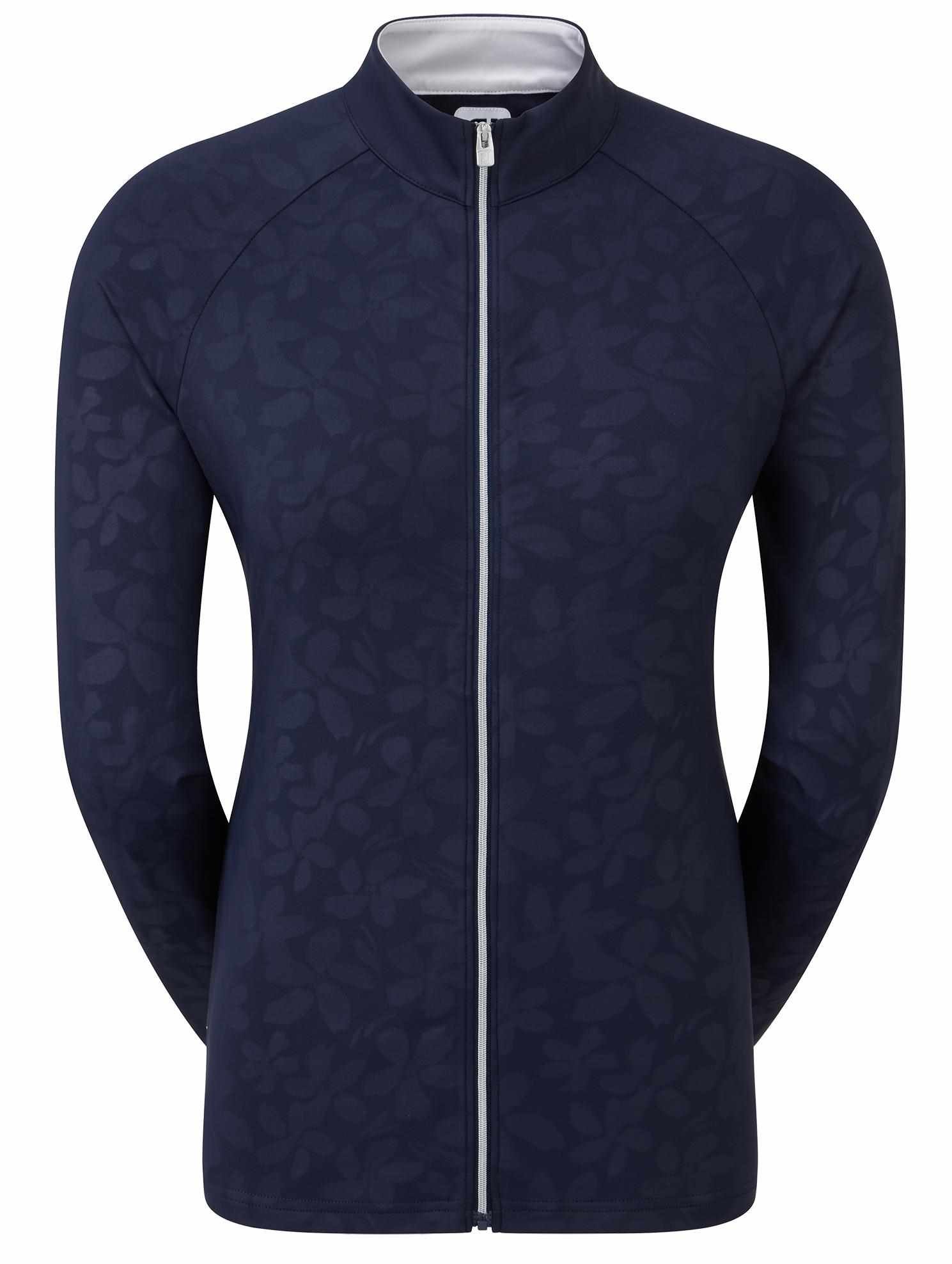 FootJoy Floral Embossed Midlayer Damen Sweatshirt, dunkelblau