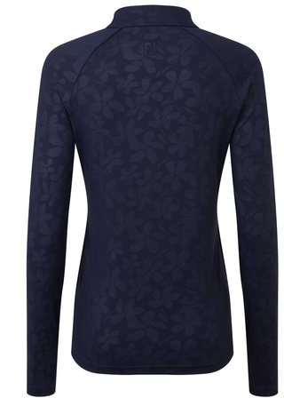 FootJoy Floral Embossed Midlayer Damen Sweatshirt, dunkelblau