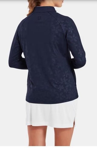 FootJoy Floral Embossed Midlayer Damen Sweatshirt, dunkelblau