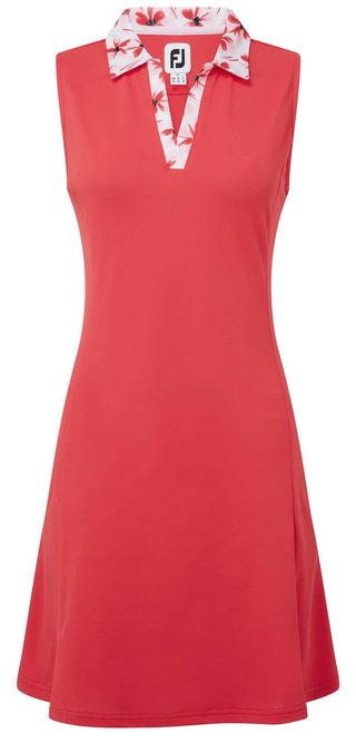 FootJoy Floral Trim Golf Damen Golfkleid, rot