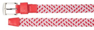 FootJoy Braided Damen Gürtel, rot/weiss/rosa