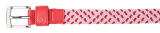 FootJoy Braided Damen Gürtel, rot/weiss/rosa
